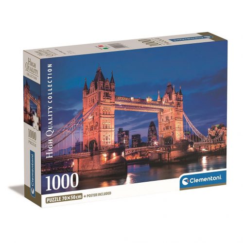 Orașe Tower Bridge Puzzle Londra 1000 de piese Clementoni