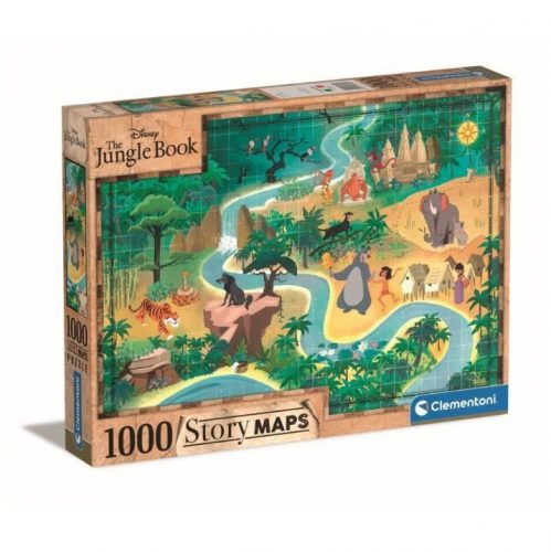 Disney Classics Jungle Book Hartă de basm puzzle Clementoni 1000 de piese