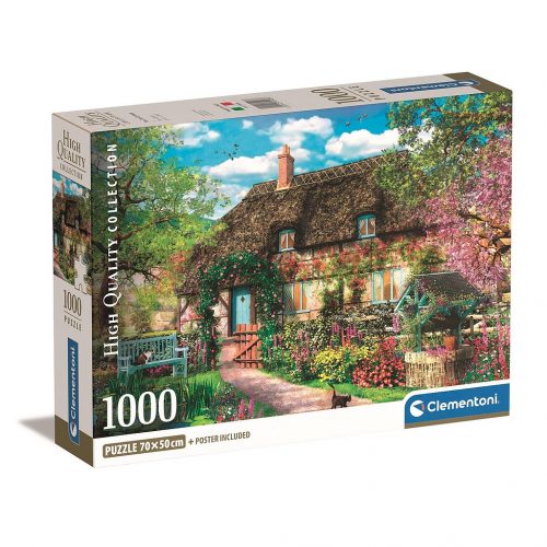 Orașe Puzzle 1000 de piese Căsuța veche Magic Garden Clementoni