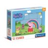 Purcelușa Peppa Nature Class Cuburi de poveste Clementoni, set de 12