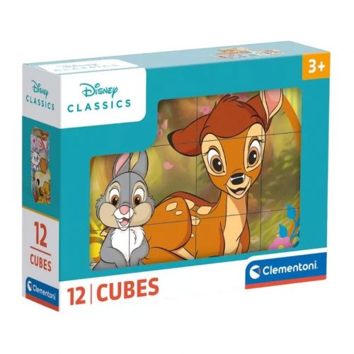 Disney Classics Striped Frame cuburi de poveste Clementoni cu 12 piese