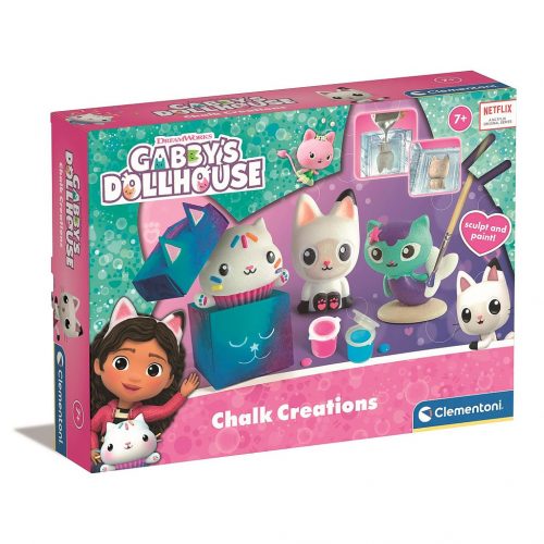 Gabby's Dollhouse Paintable set creativ pentru turnare din ghips Clementoni