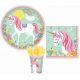 Unicorn Magical Set de petrecere 32 piese cu farfurie de 23 cm