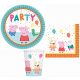 Purcelușa Peppa Confetti set de petrecere cu 32 de piese și farfurii de 23 cm