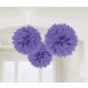 Colorat New Purple Decorațiune cu pom pom mov suspendată set de 3 bucăți