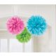 Colorat Multicolour decorațiune cu pom pom suspendat set de 3