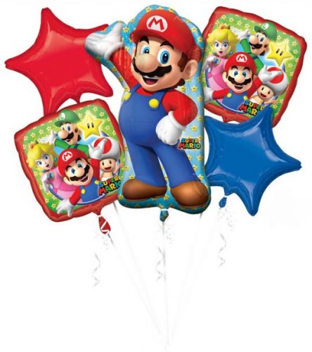 Super Mario Mushroom World set de 5 baloane din folie