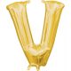 Litere Gold, Aur mini V literă balon folie 33 cm