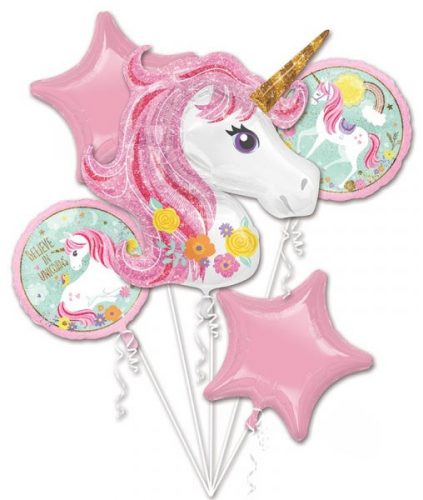 Unicorn Magical set de baloane din folie 5 buc