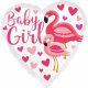 Flamingo Baloane folie Flamingo Baby Girl 43 cm