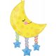 Curcubeu Moon and Stars balon din folie 96 cm