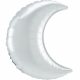 Satin White Crescent balon din folie în formă de lună 89 cm