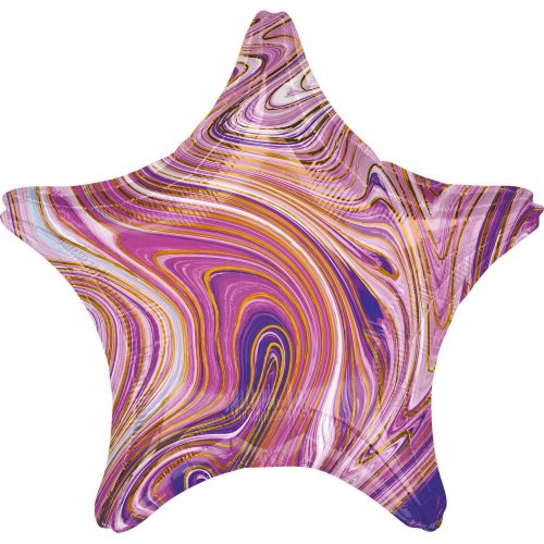 Stea Purple Star, Baloane Violet din folie 48 cm