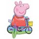 Purcelușa Peppa Bicycling  balon din folie 55 cm