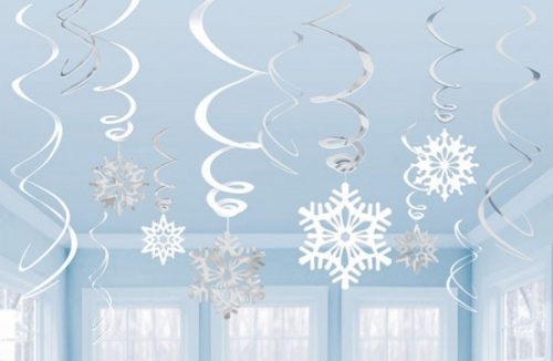 SnowflakeFulg de zăpadă, Snowflake Snowflake Ribbon Decoration Set de 12 bucăți