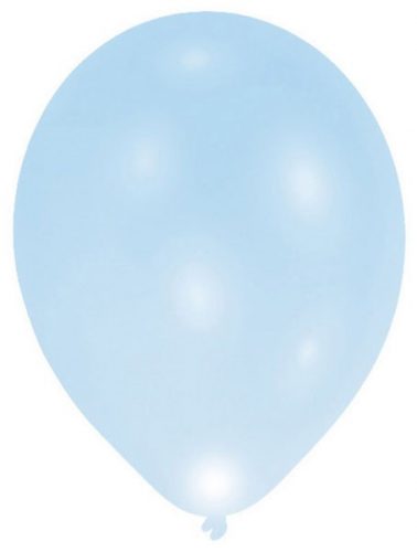 Balon LED luminos albastru, set de 5 bucăți, 11 inch (27,5 cm)