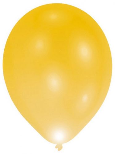 Balon LED luminos Gold, set de 5 bucăți, 11 inch (27,5 cm)