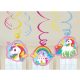 Decorațiune cu panglică roz Unicorn 6 bucăți set