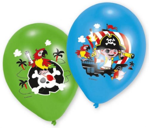 Pirat Map balon, 6 buc 11 inch (27,5cm)