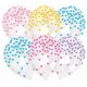 Colorat Heart Balon confetti, 6 buc, 11 inch (27,5 cm)