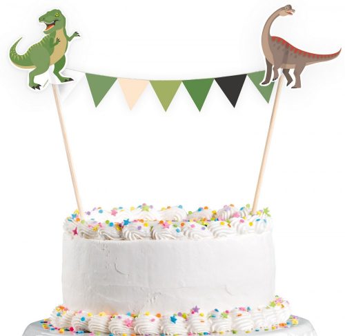 Ghirlandă de steaguri Happy Dinozaur pentru tort