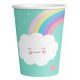 Curcubeu Rainbow and Cloud și Nor pahar de hârtie 8 buc 250 ml