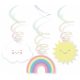 Curcubeu Rainbow and Cloud Și decorațiune cu panglică nori set de 6