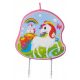 Unicorn Rainbow lumânare de tort 9 cm