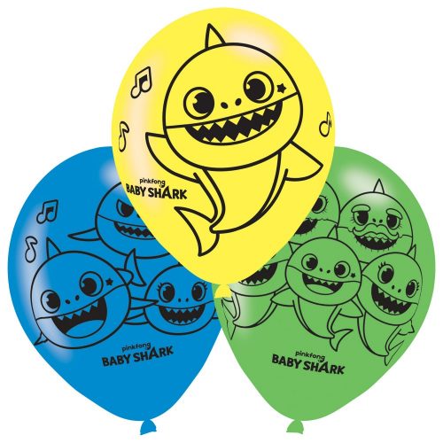 Baby Shark Music balon, set de 6 11 inch (27,5 cm)