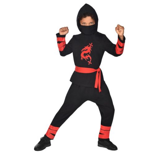 Ninja Costum Warrior Black 3-4 ani