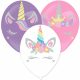 Unicorn Magic léggömb, lufi 3 db-os kiegészítőkkel 14 inch (35,5 cm)