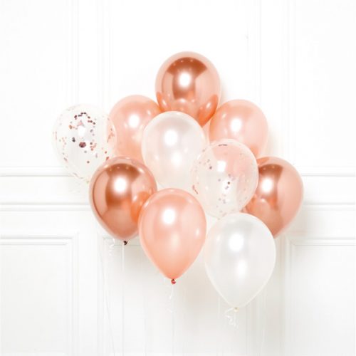 Colorat Rose Gold set de 10 baloane 11 inch (27,5 cm)