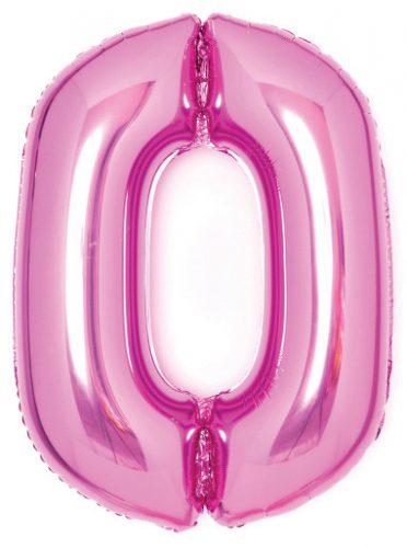 Numere Pink Balon din folie roz cu numărul 0, 66 cm