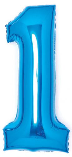 Numere Blue Balon folie albastru numărul 1, 66 cm