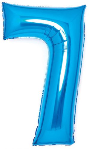 Numere Blue Balon folie albastru numărul 7 66 cm