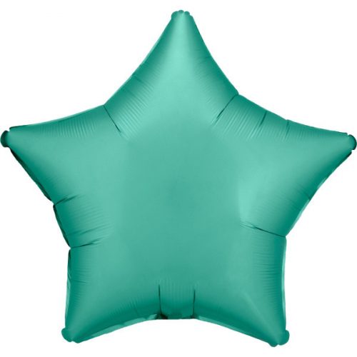 Satin Balon din folie Silk Jade Green stea 48 cm