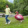 Flamingo Pink balon din folie de mers 83 cm