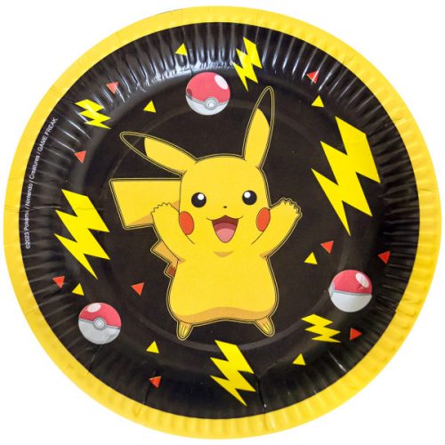 Pokémon Thunder farfurie de hârtie 8 buc 18 cm