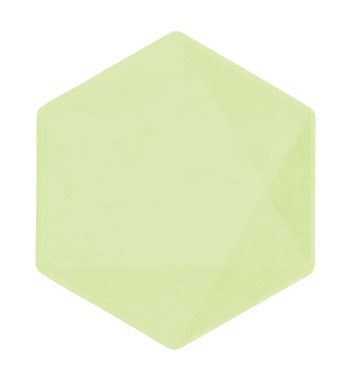 Colorat Vert Decor Farfurie hexagonală verde set de 6 bucăți 15.8 cm