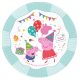 Purcelușa Peppa Celebration set de farfurii de hârtie 8 piese 23 cm