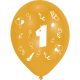 La mulți ani Ribbon Happy Birthday 1 balon, set de 8 bucăți 10 inch (25,4cm)