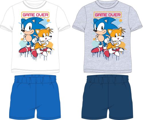 Sonic Ariciul Game Over pijama scurt pentru copii 104-134 cm