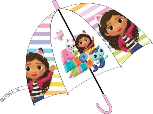 Gabby's Dollhouse A-meozing umbrelă transparentă semi-automată pentru copii Ø74 cm