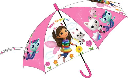 Gabby's Dollhouse Fly umbrelă transparentă semi-automată pentru copii Ø74 cm