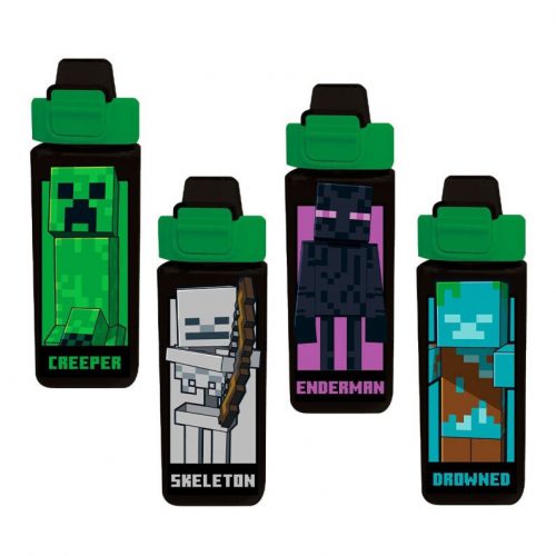 Minecraft sticlă de plastic pătrată 500 ml