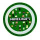 Minecraft Green farfurie din plastic