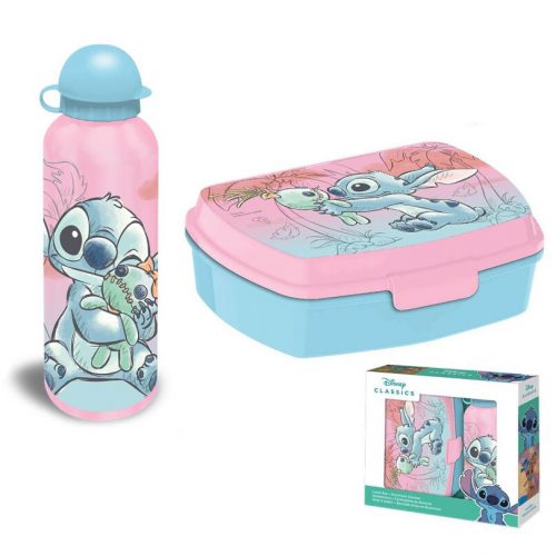 Disney Lilo și Stitch Cheeky set cutie de sandwich + sticlă de aluminiu