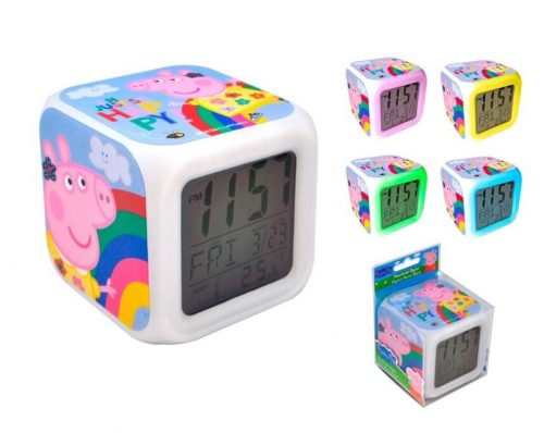 Purcelușa Peppa Ceas deșteptător digital Rainbow