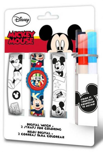 Disney Mickey Fun ceas digital + set curea de ceas de colorat