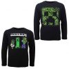 Minecraft Dark tricou pentru copii cu mânecă lungă, top 8-12 ani